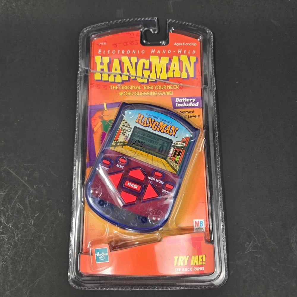 Milton Bradley Hangman Electronic Handheld Game Vintage 1999 New Open Box